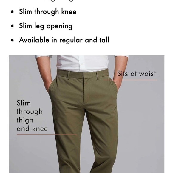 Men’s Banana Republic Aiden Chinos Slim fit pants, Rust Red size 32x32 - Picture 4 of 4